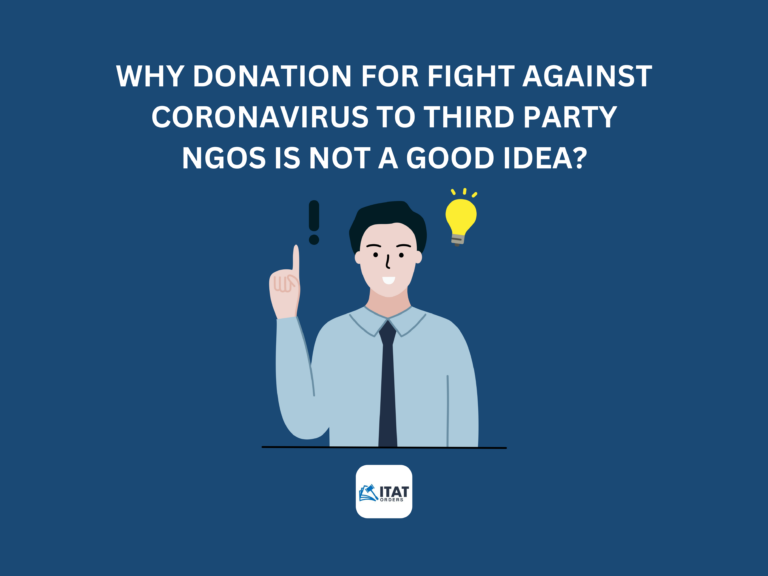 Why Donation for Fight against Coronavirus to third party NGOs is not a good idea?